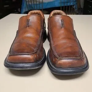 Clarks | Shoes | Clarks 7834 Code Brown Slip On Square Toe 
